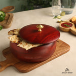 Load image into Gallery viewer, Mango Wood Roti Box -Mahogany Gold