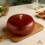 Load image into Gallery viewer, Mango Wood Roti Box -Mahogany Gold