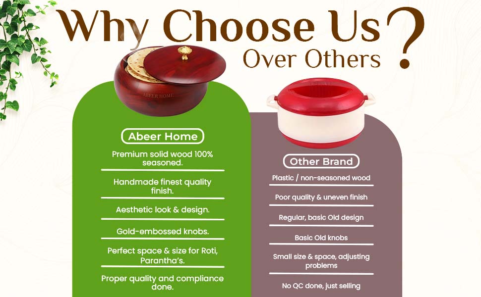 Mango Wood Roti Box -Mahogany Gold